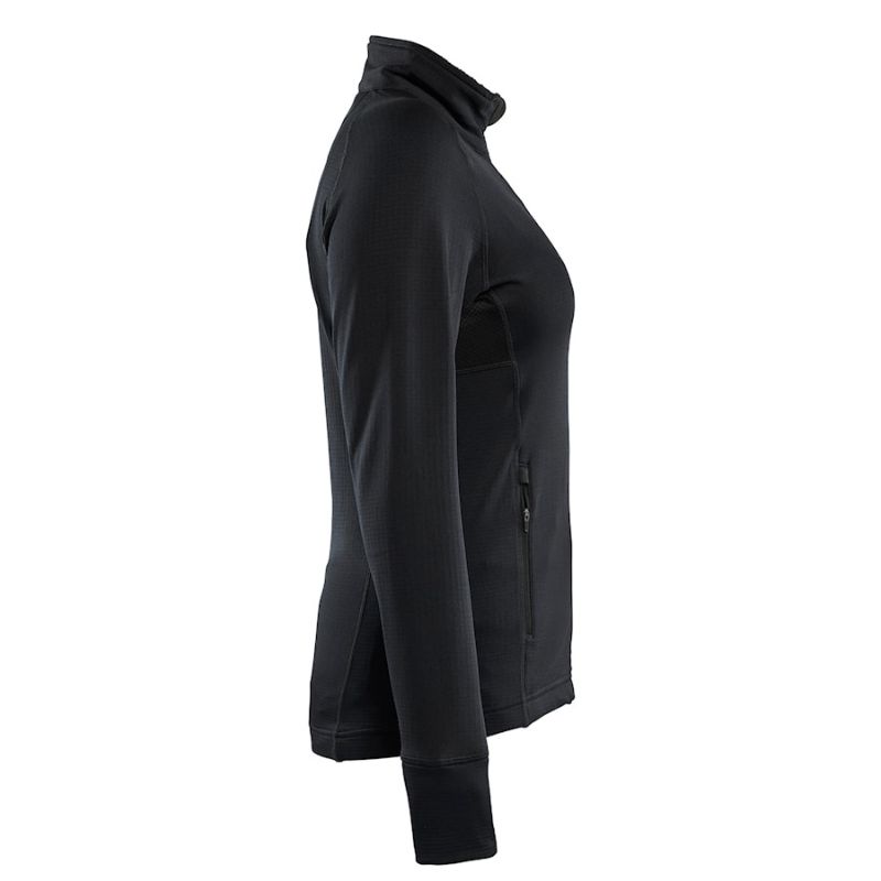 Blaklader Workwear 4745 Women s Stretchy Slim Fit Full Zip Fleece Jacket Black